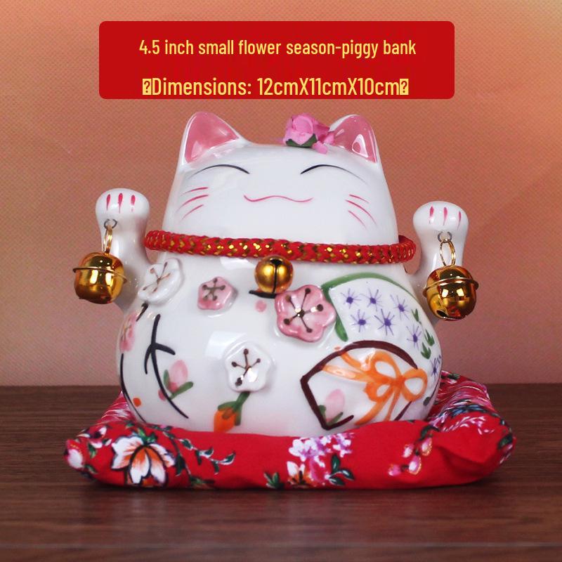 Lucky Cat Ceramic Ornaments - Cute Cartoon Decorations & Creative Gifts