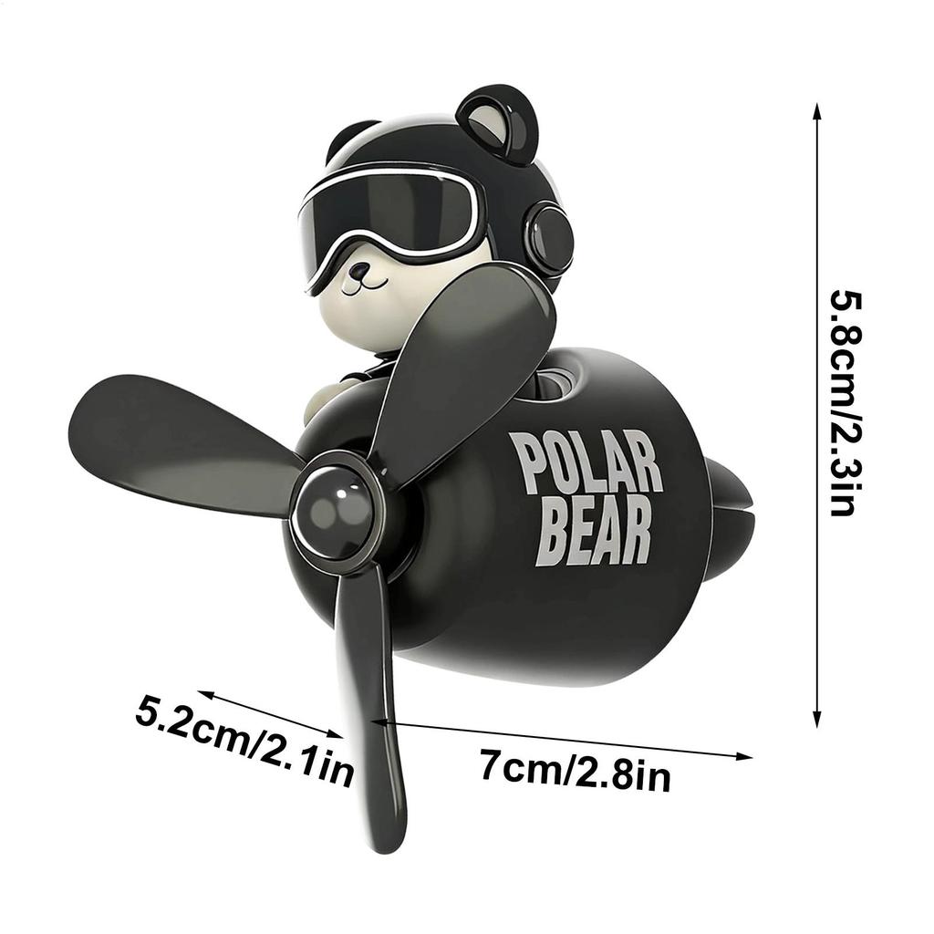 Car Air Freshener Bear Airplane Vehicle Aromatherapy Automotive Scent Diffuser for Drivers Detailers Modifiers Restorers