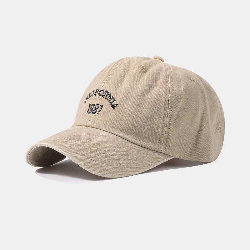 Vintage Embroidered Washed Baseball Cap Unisex Adjustable Soft Top Sun Hat for Outdoor Sports and Casual Wear
