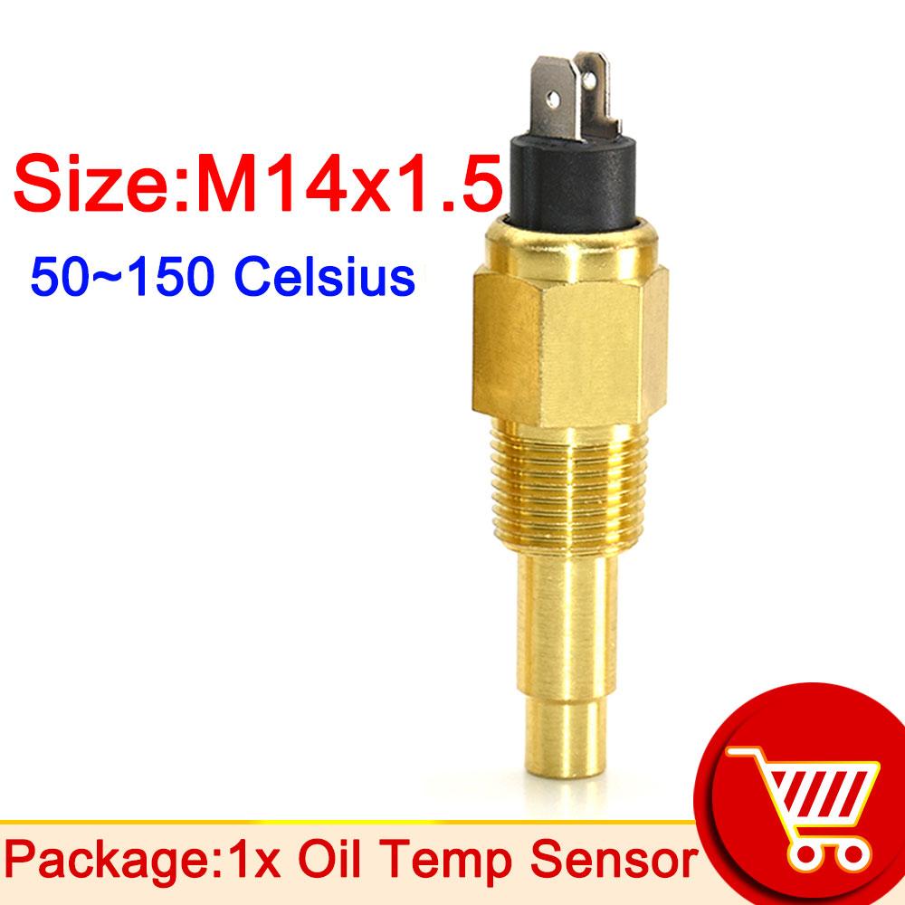 1pc Oil Temperature Sensor Sender 1/4NPT 3/8NPT M16*1.5 M14*1.5 Thread Oil Temp 50~150 Celsius with 120 Degree Alarm customized