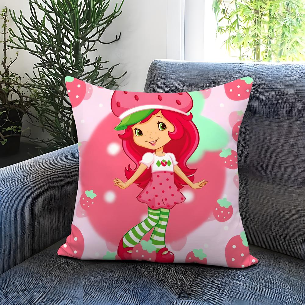 Hot S-SStrawberry Shortcake Cushion Cover Comfortable Reversible Pillow Cover Ideal for Car Sofa Bedroom & Beyond