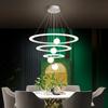 Modern Led Chandelier White Circles Ceiling Chandelier Lighting Fixtures for Living room Dining room Kitchen Bedroom Lustres Led