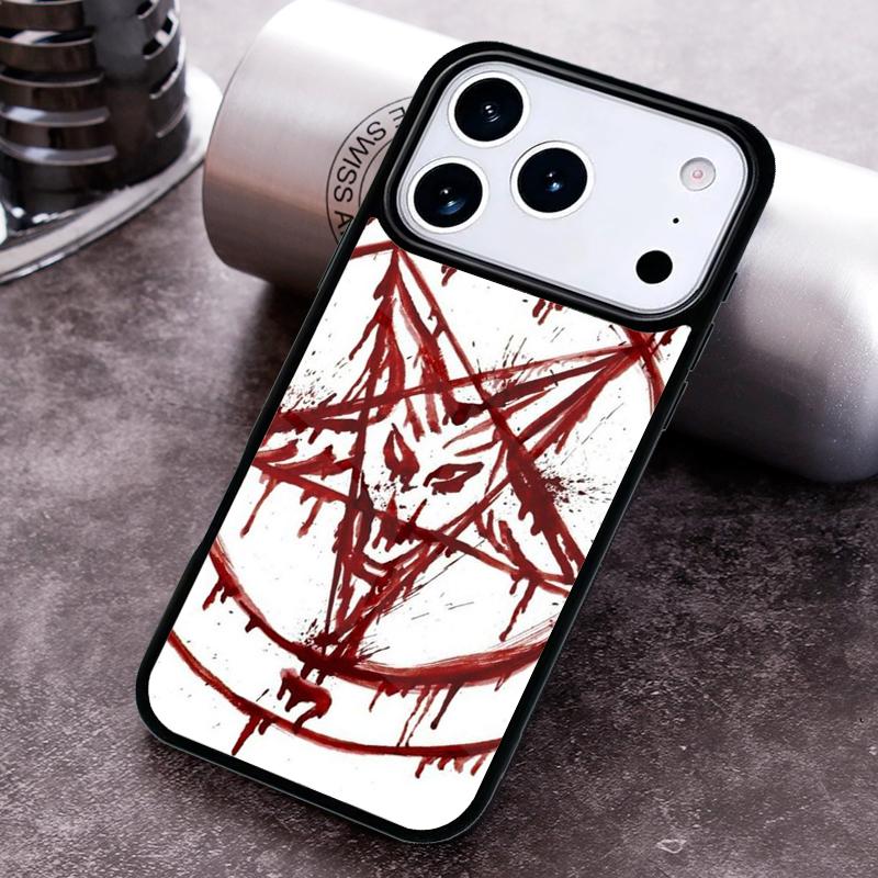 Distressed-Pentagram-Eye Phone Case For iPhone 17 16 15 14 13 12 11 Pro Max Plus 17Air Soft Silicone Cover