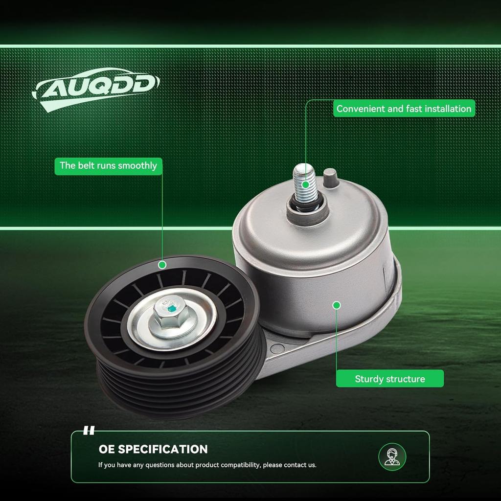 AUQDD 38103 Belt Tensioner (For 4.3L/5.0L/5.7L/7.4L) Fit For 99-00 Escalade /96-05 Chevy Astro Blazer 96-99 C1500 K1500 Express Silverado 1500 Tahoe