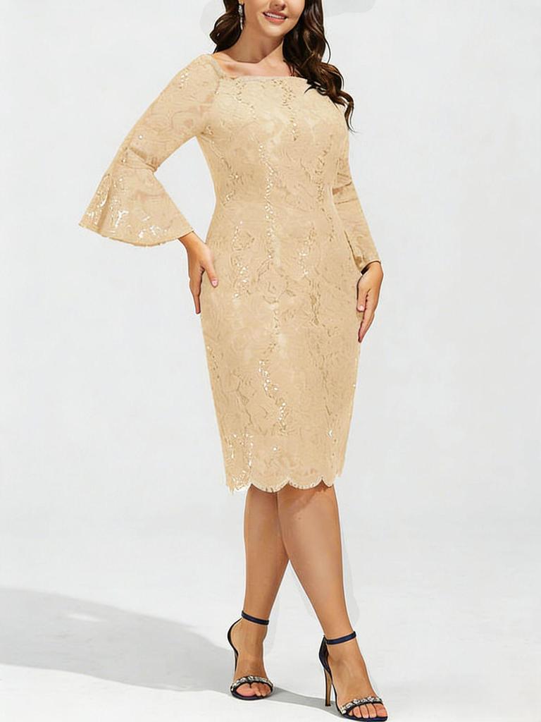 2026 Plus Size Women's Slimming Embroidered Evening Gown