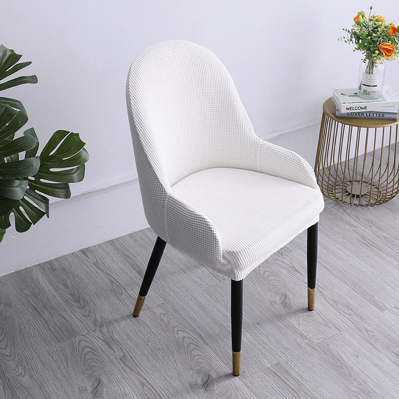 Large Curved Special-Shaped Dining Chair Cover, Semi-Circular Chair Cover, Cushion Backrest, Integrated Chair Back, Simple Elasticity