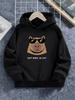 Kapibala Children's Hoodie with Sunglasses, Cute Cartoon Print, Warm Fleece Casual Sweatshirt for Autumn and Winter