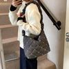 Autumn and Winter New Lightweight Cotton Clothes Bag Women's Rhombus Casual Pleated Shoulder Bag Large-capacity Commuting Messenger Bag