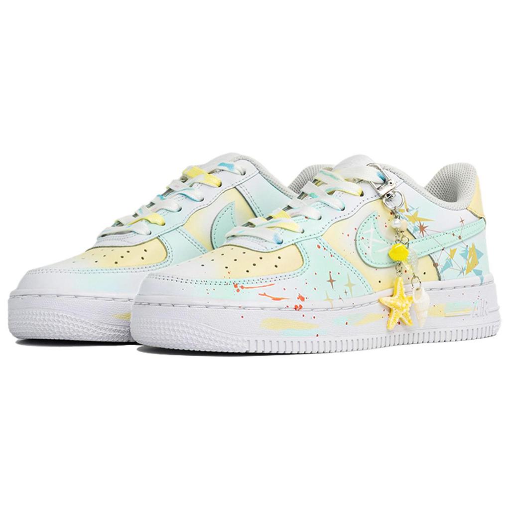 Nike Air Force 1 Skateboard Shoes Women's Low Top Green/Yellow CW2288-111(Team113-S-BOX)