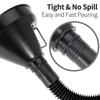 1 Pc Multi Functional Flexible  Funnel: Spill-Proof Oil Changing Tool With Wide Mouth & Handle Automobile