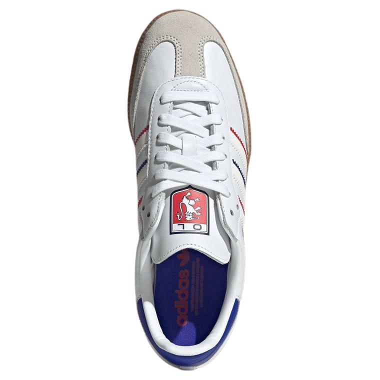 Olympique Lyonnais X Adidas Samba Home Kit Men Sneakers White Footwear-White Lucid-Blue JQ4049