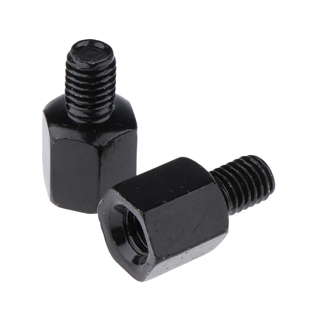 Shiwaki 2-teiliger Motorradspiegeladapter Höhenverstellungs-Abstandshalter für Spiegel [Positiv 0,3 Zoll bis