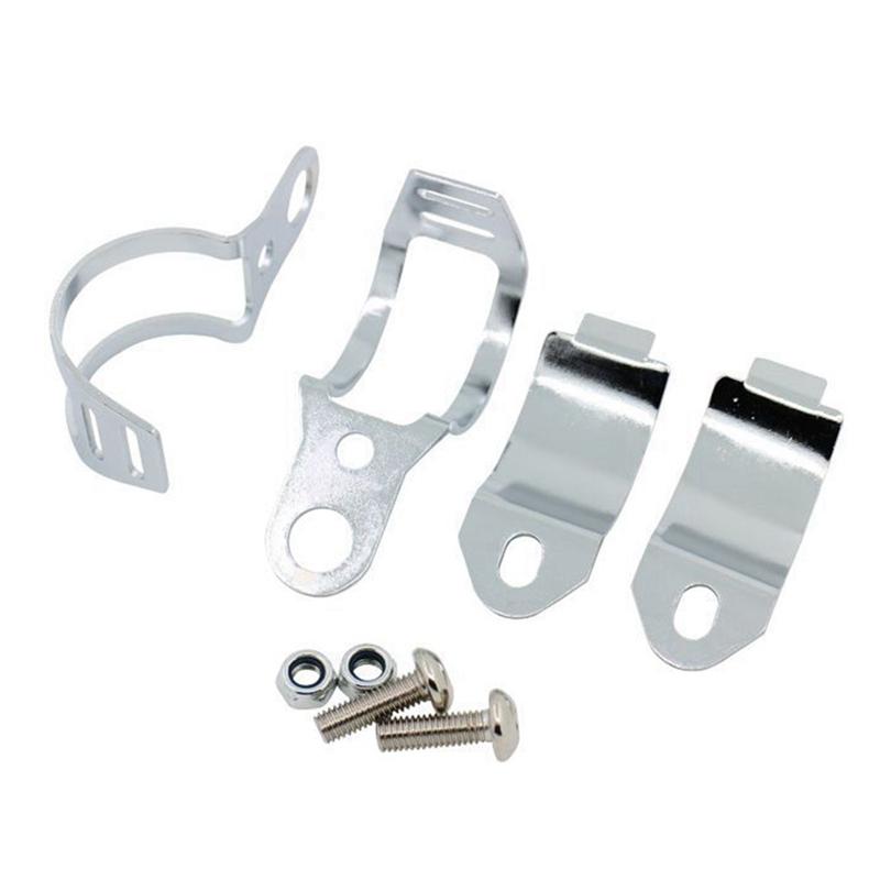2pc Universal Motorcycle Turn Signal Light Holder Metal Relocation Fork Clamps Mount Lamp Mount Bracket For Motorbike Front Fork
