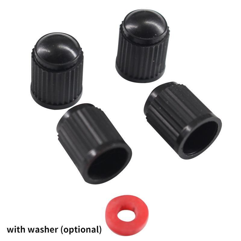 Auto Car Bike Motorcycle Truck Wheel Tire Valve Stem Caps 100Pcs Black Plastic Durable Protection for Nipple Exterior Parts