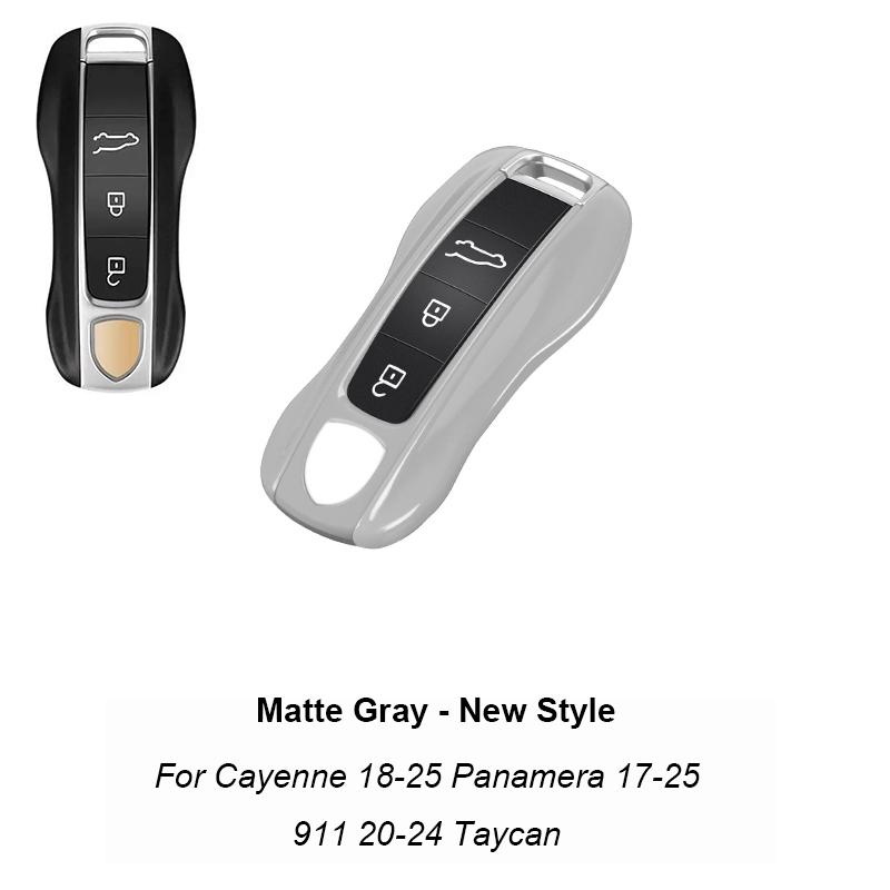 Remote Smart Car Solid Color Abs Key Cover For Porsche Panamera Macan 718 Taycan 911 Cayman Boxster 9ya 971 Car Accessories