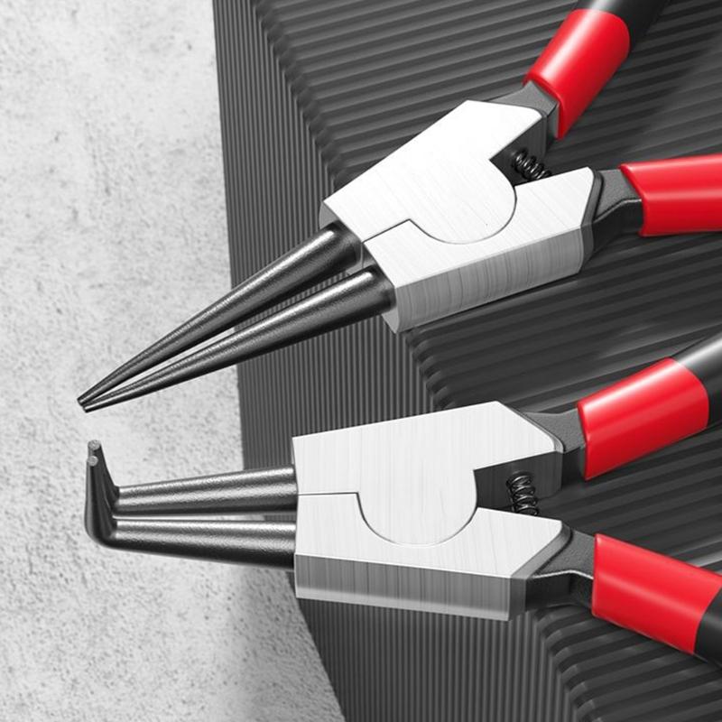 Heavy Duty Snap Rings Pliers Ergonomic Handle Circlip Pliers Internal Straight Tip Pliers External Straight Tip Pliers