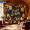 Party Backdrop Happy Birthday Birthday Wedding Balloon Black Photo Booth Background Front Door Decor