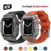 PC Case+Silicone Band for Apple Watch Series 10 42mm 46mm Sports Unisex Bracelet for IWatch 10 46MM 42MM Transparent Case Straps