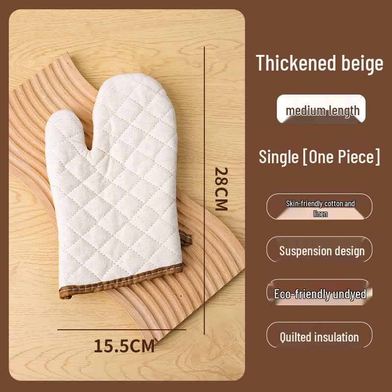 MDNG Heat-Resistant Cotton Linen Oven Mitt