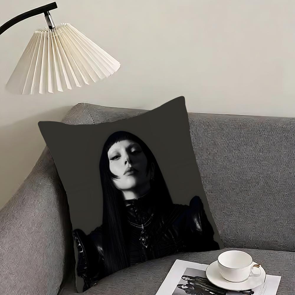 

LLady GagaA Singer Cushion Cover Pillowcase Ultra Soft Skin Friendly Fabric Cloud Like Comfort Concealed Zipper 30x30cm
