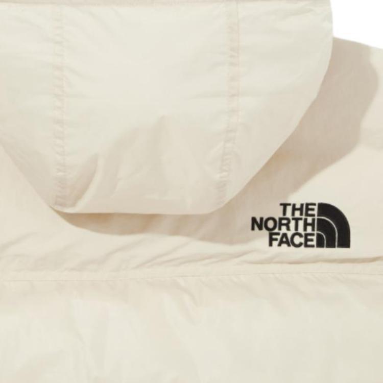The North Face Nuptse FW24 Brand Logo Embroidered Windproof Warm Spliced Vest Unisex vest Cream NV3NQ53C