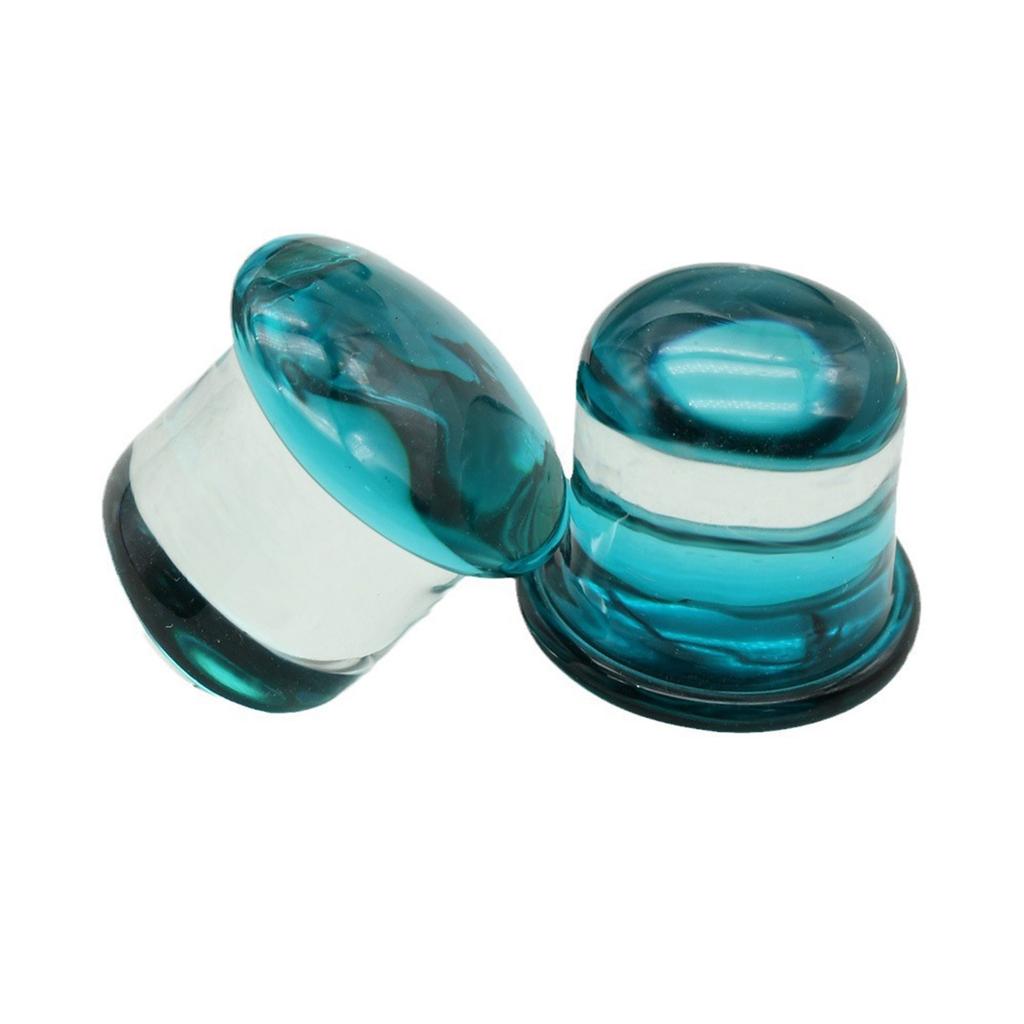 Glass Ear Stretching Set Ncludes 1.6 7mm/7.5 12mm Plugs with O Rings Single Flare Gauge Expander Piercing Jewelry