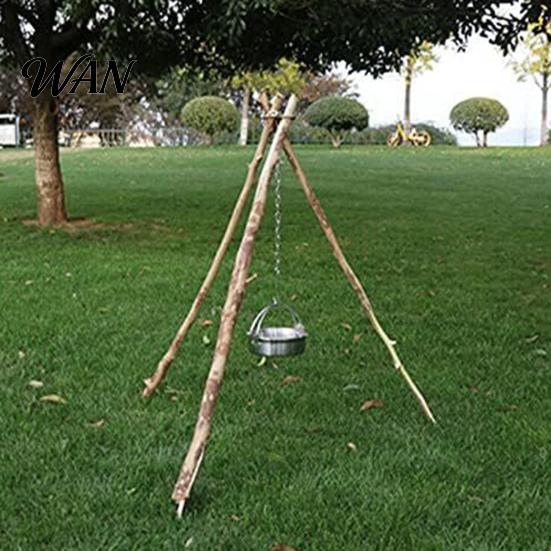 Portable Campfire Tripod Board with Chain, Turn Branches into Tripod, Stainless Corrosion-resistant Accessory Steel Support Plate, Cooking Accessories