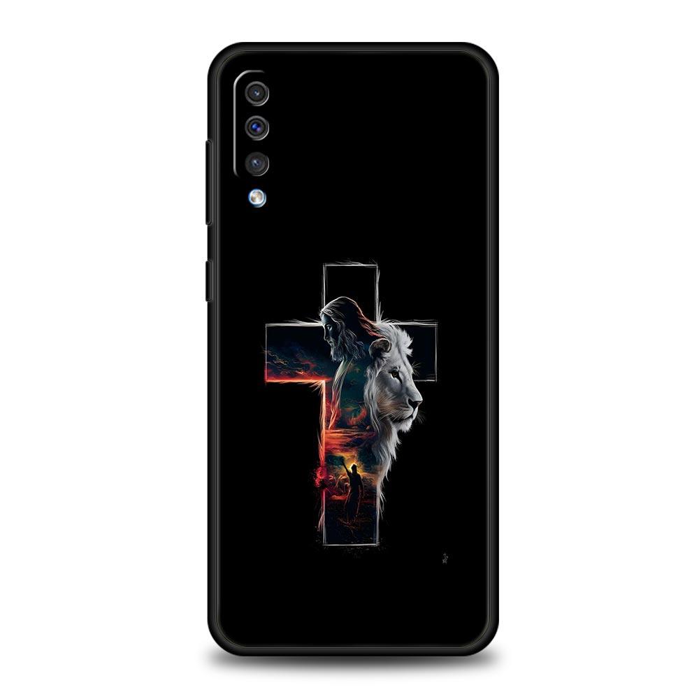 Bible Jesus Christ Cross Phone Case For Samsung A56 A36 A26 A24 A12 A14 A16 A50 A70 A20E A22 A40 A34 A54 A42 A52 A04s A06 Cover