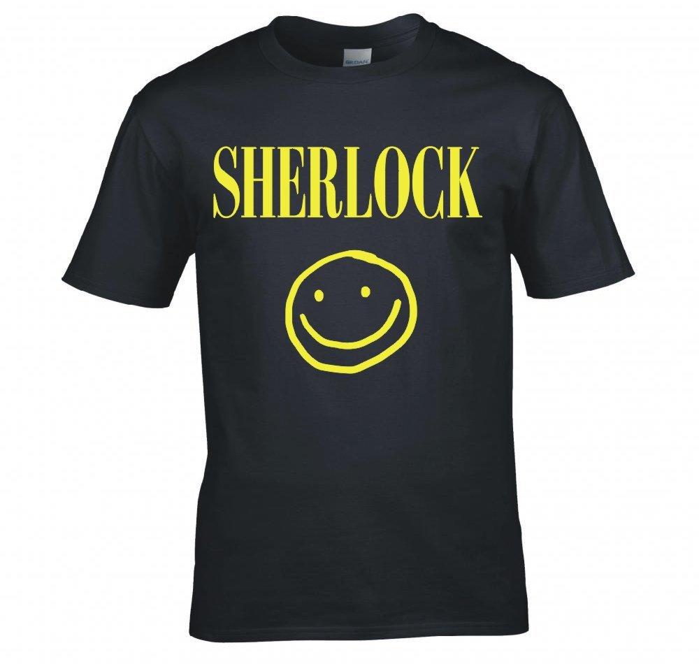 T-shirt Nuova Faccina Sorridente di Sherlock Holmes