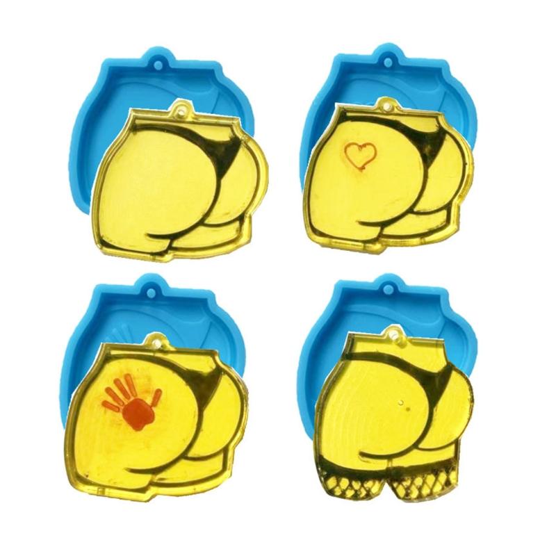 Cute Butt Shape Dangler Casting Silicone Mould Handmade Craft Gift for Family Various Beautiful Decorations Durable