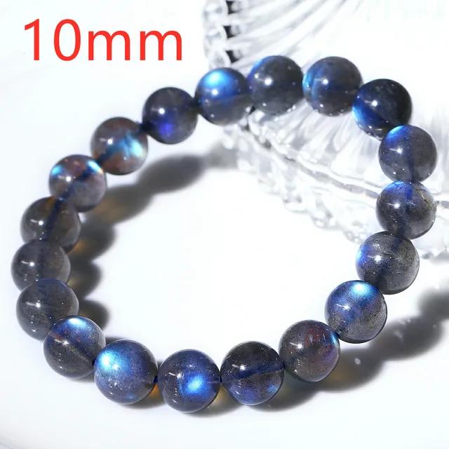 Natural Blue Labradorite Ball Clear Beads