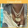 Bohemian Seashell Pendant Necklace With Starfish Beads For Women Summer
