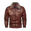 2026 Men Pu Leather Jacket Fashion High-Quality Detachable Fur Collar Coats Autumn Winter Men Thick Coat Embroidered Jackets Men Clothing