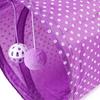 Cat Tunnel Toy Collapsible Interactive Safe Dot Pattern Hideout Kitten Tube Toy for Puppy Purple