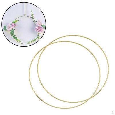 2pcs Metal Rings Wreath Macrame Craft Hoops