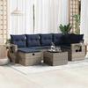 VidaXL Garden Lounge Set with Cushions 7 Pcs Grey Braided Resin 3325497
