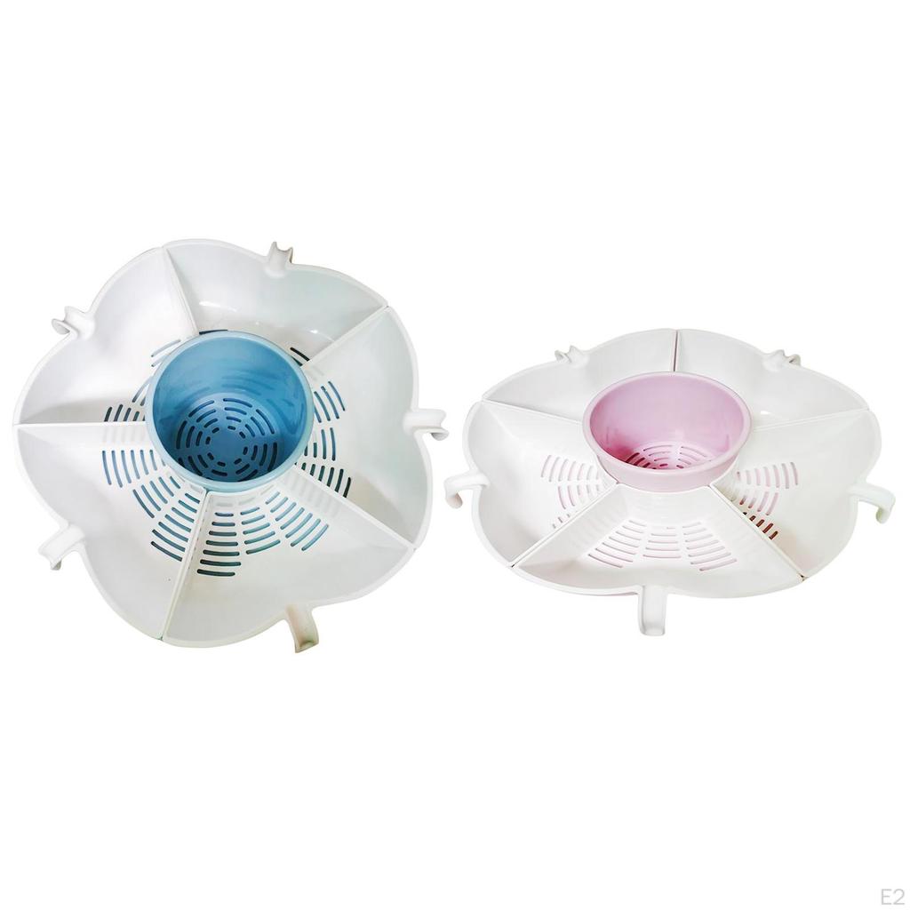 6-compartment Draining Tray Food Colander Strainer for Kitchen