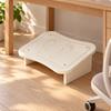 Wooden Footrest Stool Stable LowProfile Foot with FootShaped Top Supportive