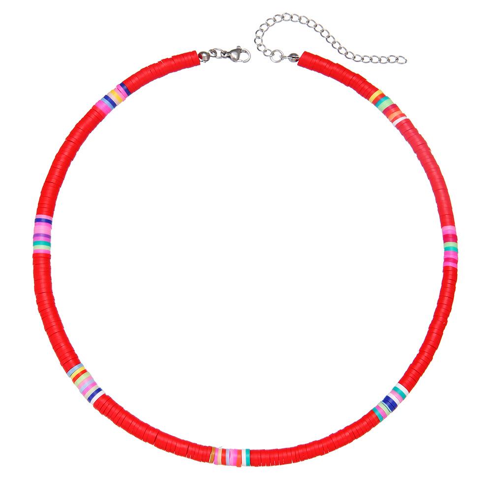 Håndlaget Fargerikt Perlekjede - Europeisk og Amerikansk Sommer Strandstil Kragekjede Choker for Kvinner.