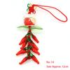 Mascot Wealth Lucky Brass Coin Chili Cabbage Tomato Keychain Chinese Knot Car Bag Hanging Ornament Fengshui Home Decoration Gift
