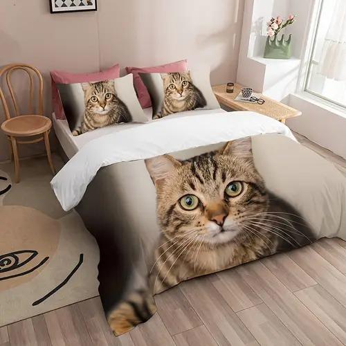 Comforter Cat With Cat Pattern Suitable For Children Boys Girls And Adults Soft Warm Comfortable And Breathable