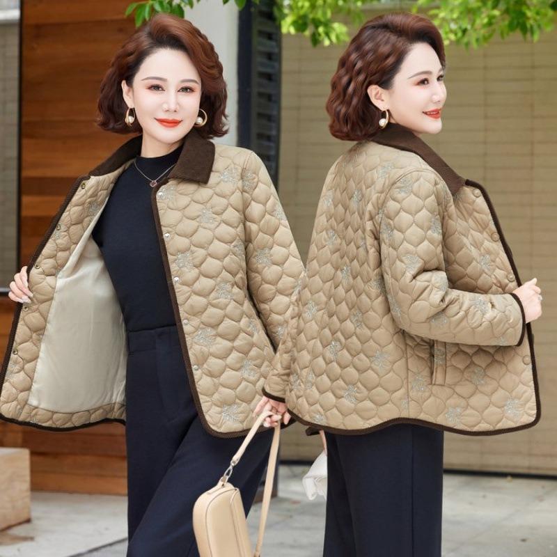 New warm padded jacket mother padded jacket padded padded thickened padded jacket short leave-in padded jacket women