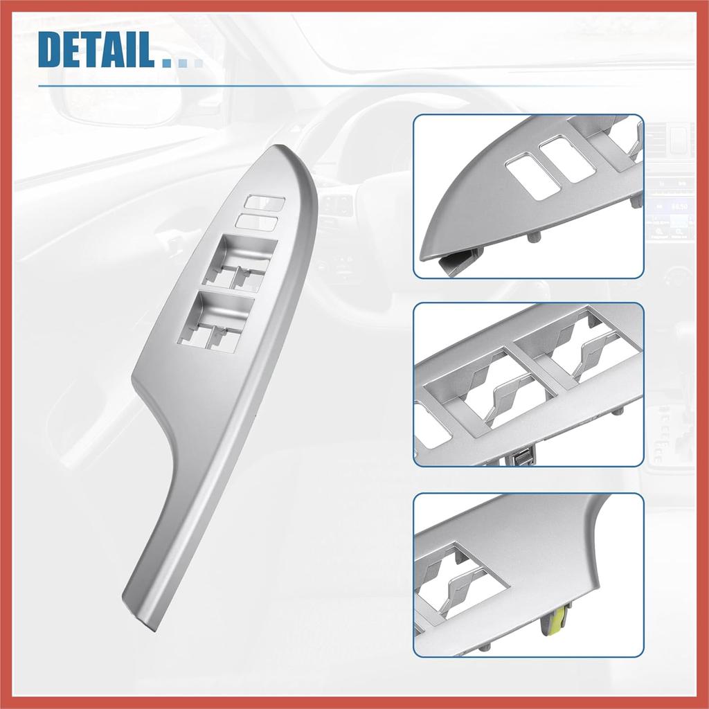 ACROPIX Front Left Driver Side Master Power Window Switch Bezel Interior Door Armrest Panel Trim Cover No.7423202C00B0 for Toyota Corolla 2009-2013