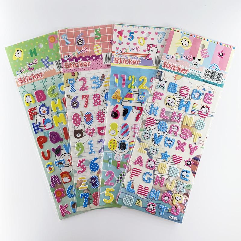 4 Sheetsset Candy Cake Food Drink Stickers Children Cartoon 3D Bubble Foam Sticker For Kids Diy Scrapbook Notebook Decoration