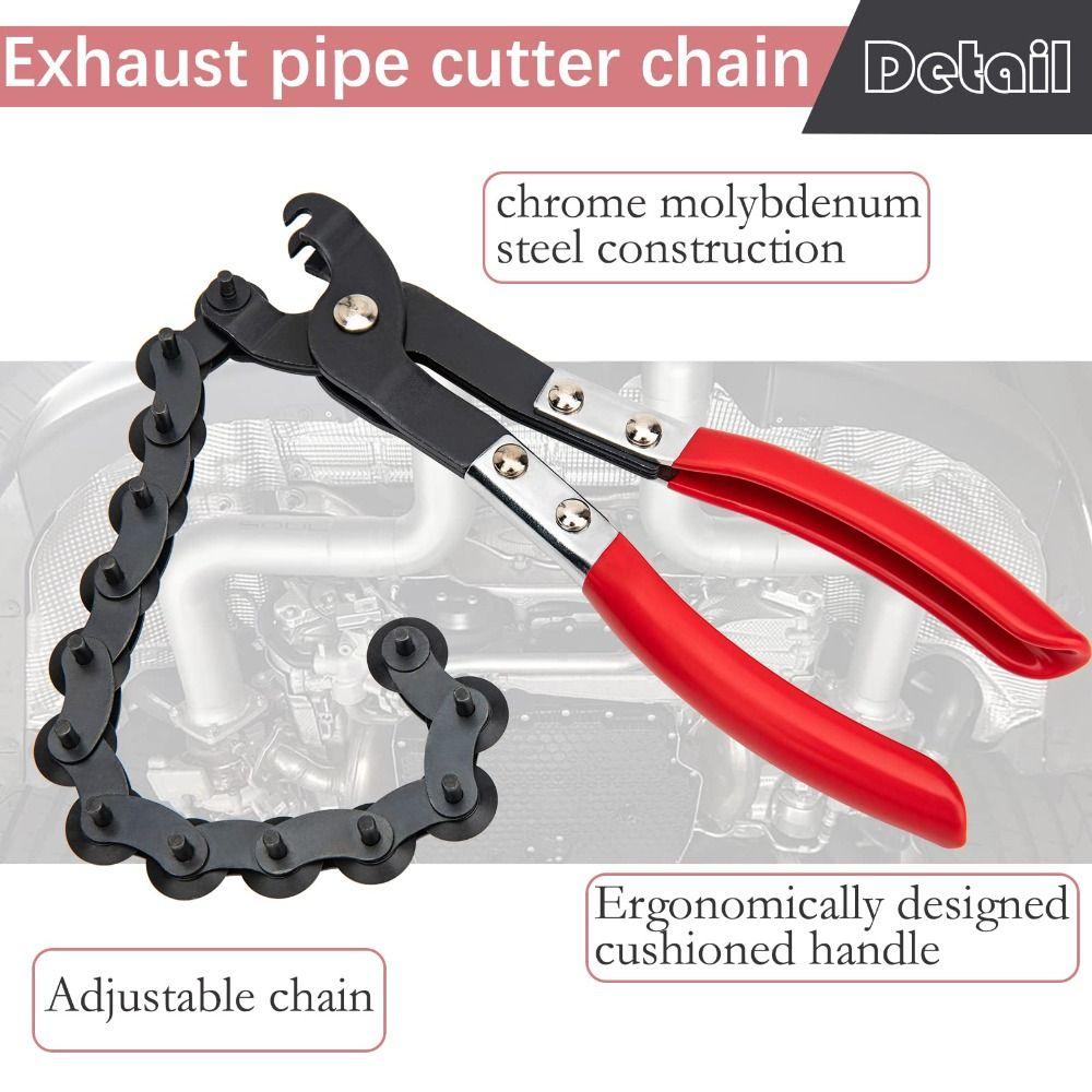 Chain Type Chain Cutter Three-way Catalytic Pipe Tool  Exhaust System Repair