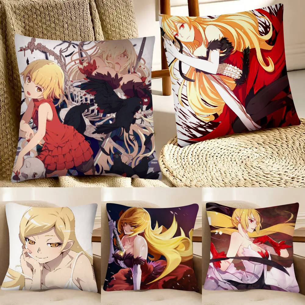 Supernatural Anime Kizumonogatari Pillow Case Fashion Square Pillowcase Bedroom Sofa Room Ins Decoration Leisure