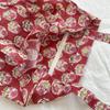 Vintage Floral Print Girls Handbags Large Capacity Lightweight Female Shopping Bag Portable Casual Tote Shoulder Bags for Women