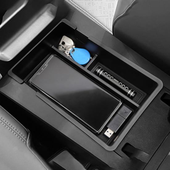 Center Console Organizer for BYD Yuan UP 2024 2025 OEM Fit Armrest Storage Box Tool-Less Installation 5L Sliding Lid Bin
