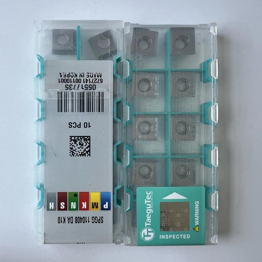 TaeguTec / SPGG110408DA K10 / Original carbide blade 10 Pcs