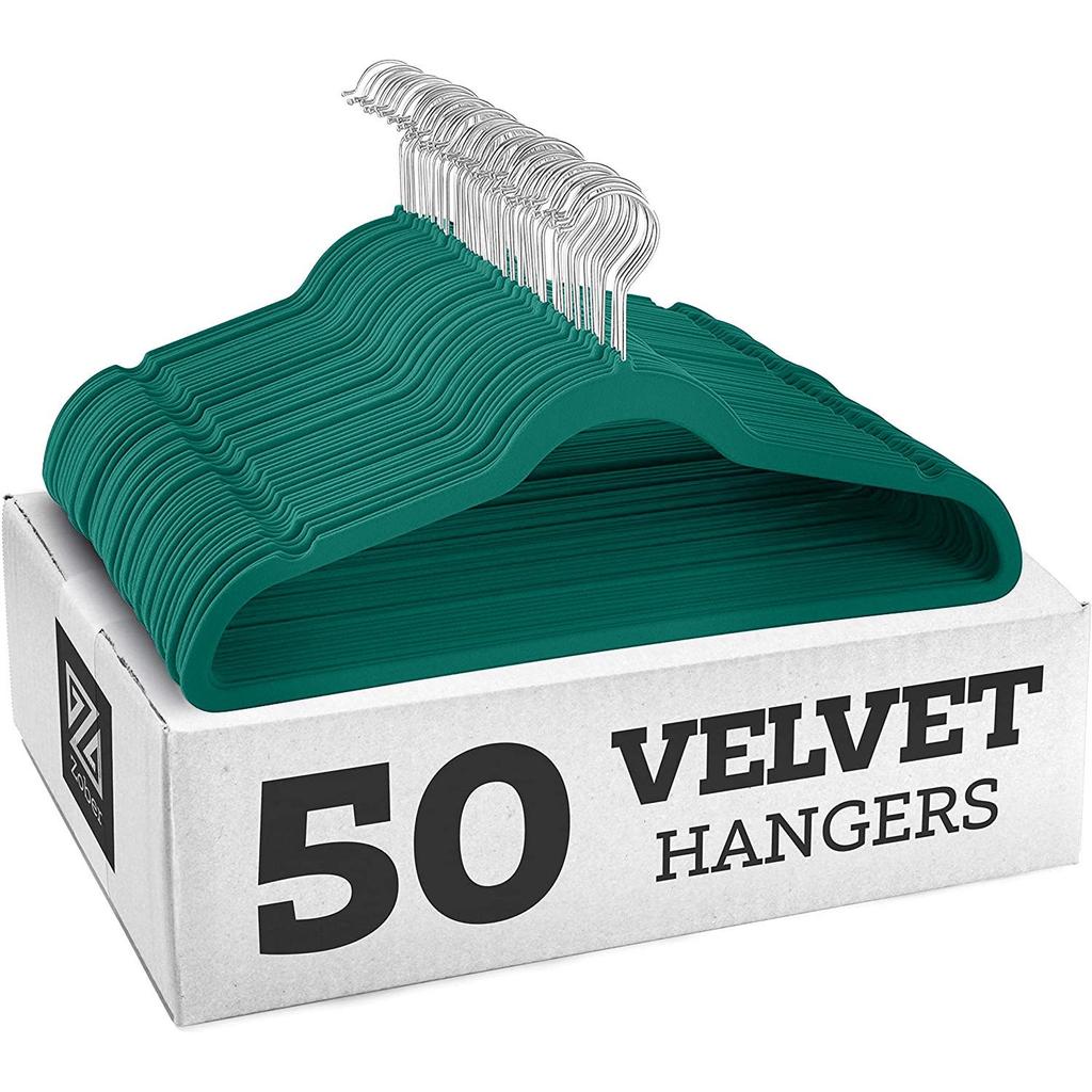 Zwarte Velours Antislip Multifunctionele Anti-Kreuk Kledinghanger voor Volwassenen